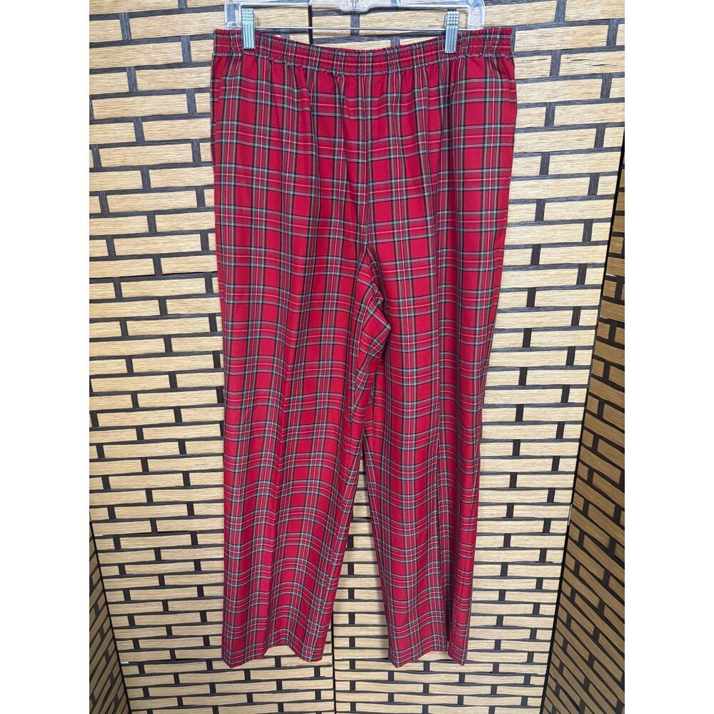 Alfred Dunner Red‎ Plaid Pants Size 16